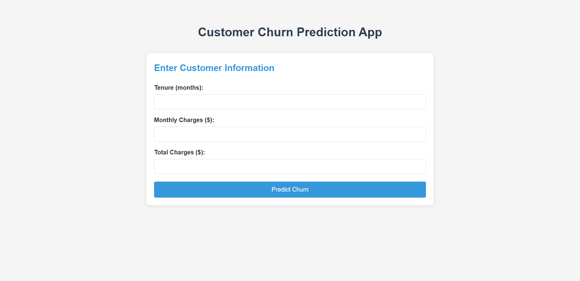 Customer Churn Prediction App
